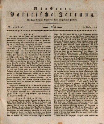 Münchener politische Zeitung (Süddeutsche Presse) Samstag 10. Juli 1813