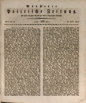 Münchener politische Zeitung (Süddeutsche Presse) Dienstag 13. Juli 1813