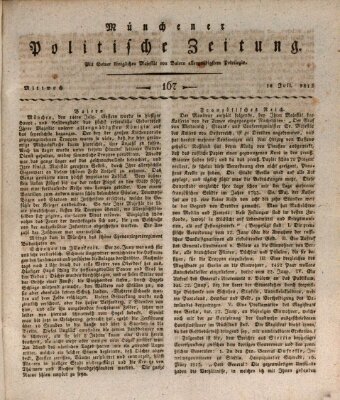 Münchener politische Zeitung (Süddeutsche Presse) Mittwoch 14. Juli 1813