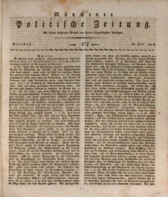 Münchener politische Zeitung (Süddeutsche Presse) Dienstag 20. Juli 1813