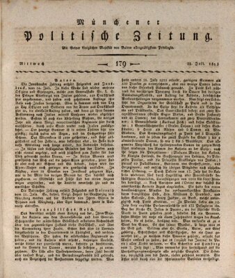 Münchener politische Zeitung (Süddeutsche Presse) Mittwoch 28. Juli 1813