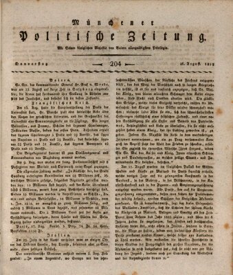 Münchener politische Zeitung (Süddeutsche Presse) Donnerstag 26. August 1813