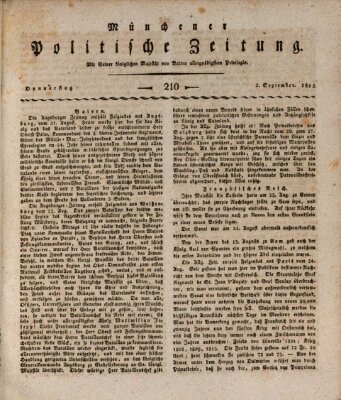 Münchener politische Zeitung (Süddeutsche Presse) Donnerstag 2. September 1813