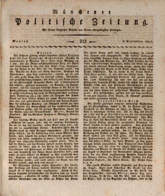 Münchener politische Zeitung (Süddeutsche Presse) Montag 6. September 1813