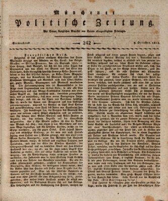 Münchener politische Zeitung (Süddeutsche Presse) Samstag 9. Oktober 1813