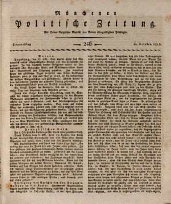 Münchener politische Zeitung (Süddeutsche Presse) Donnerstag 14. Oktober 1813