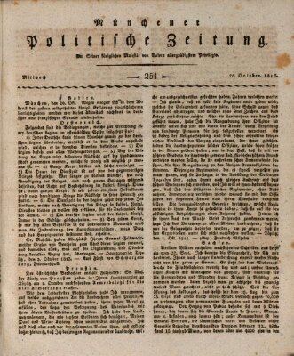 Münchener politische Zeitung (Süddeutsche Presse) Mittwoch 20. Oktober 1813