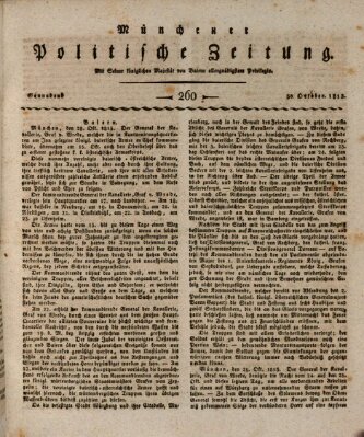 Münchener politische Zeitung (Süddeutsche Presse) Samstag 30. Oktober 1813