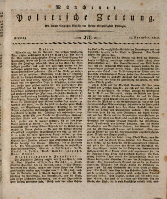 Münchener politische Zeitung (Süddeutsche Presse) Freitag 19. November 1813