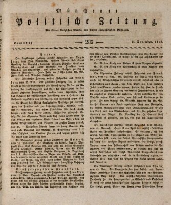 Münchener politische Zeitung (Süddeutsche Presse) Donnerstag 25. November 1813