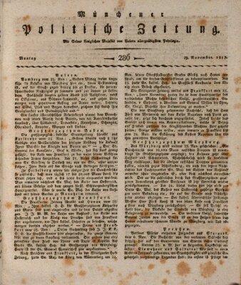 Münchener politische Zeitung (Süddeutsche Presse) Montag 29. November 1813