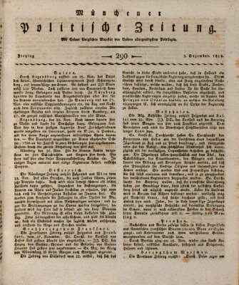 Münchener politische Zeitung (Süddeutsche Presse) Freitag 3. Dezember 1813