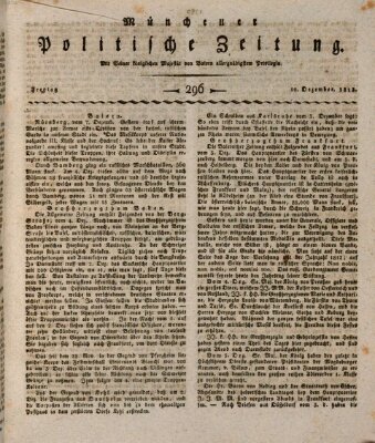 Münchener politische Zeitung (Süddeutsche Presse) Freitag 10. Dezember 1813