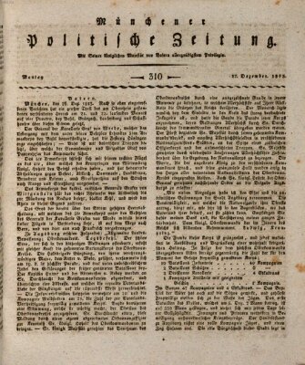 Münchener politische Zeitung (Süddeutsche Presse) Montag 27. Dezember 1813