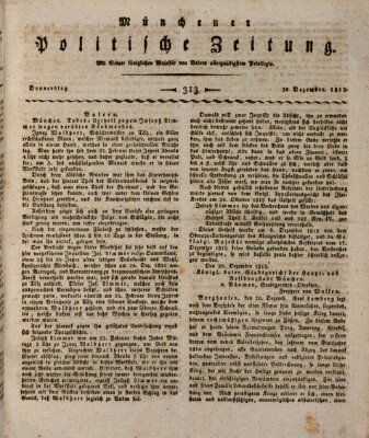 Münchener politische Zeitung (Süddeutsche Presse) Donnerstag 30. Dezember 1813