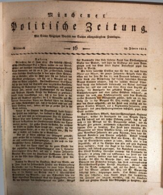 Münchener politische Zeitung (Süddeutsche Presse) Mittwoch 19. Januar 1814