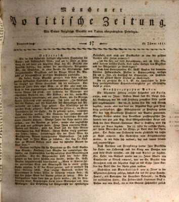 Münchener politische Zeitung (Süddeutsche Presse) Donnerstag 20. Januar 1814