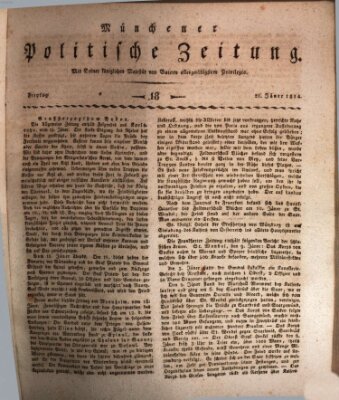 Münchener politische Zeitung (Süddeutsche Presse) Freitag 21. Januar 1814