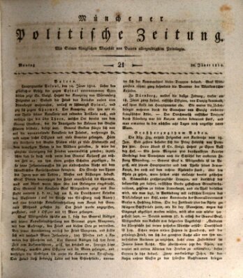 Münchener politische Zeitung (Süddeutsche Presse) Montag 24. Januar 1814