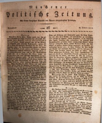 Münchener politische Zeitung (Süddeutsche Presse) Samstag 29. Januar 1814