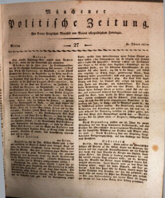 Münchener politische Zeitung (Süddeutsche Presse) Montag 31. Januar 1814