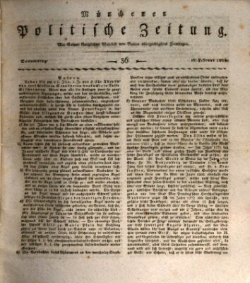 Münchener politische Zeitung (Süddeutsche Presse) Donnerstag 10. Februar 1814