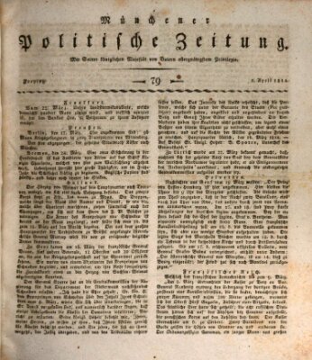 Münchener politische Zeitung (Süddeutsche Presse) Freitag 1. April 1814