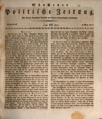 Münchener politische Zeitung (Süddeutsche Presse) Samstag 7. Mai 1814