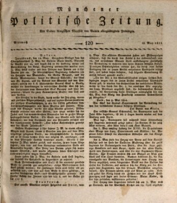 Münchener politische Zeitung (Süddeutsche Presse) Mittwoch 18. Mai 1814