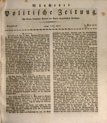 Münchener politische Zeitung (Süddeutsche Presse) Samstag 21. Mai 1814