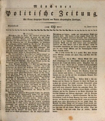 Münchener politische Zeitung (Süddeutsche Presse) Samstag 11. Juni 1814