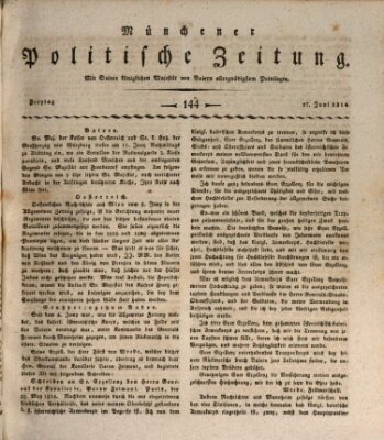 Münchener politische Zeitung (Süddeutsche Presse) Freitag 17. Juni 1814