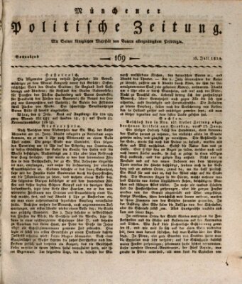 Münchener politische Zeitung (Süddeutsche Presse) Samstag 16. Juli 1814