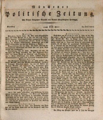 Münchener politische Zeitung (Süddeutsche Presse) Dienstag 19. Juli 1814