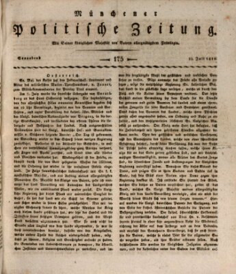 Münchener politische Zeitung (Süddeutsche Presse) Samstag 23. Juli 1814