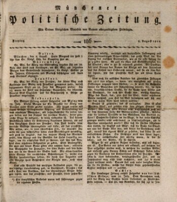 Münchener politische Zeitung (Süddeutsche Presse) Freitag 5. August 1814