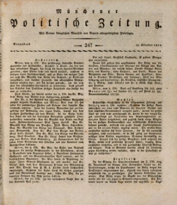 Münchener politische Zeitung (Süddeutsche Presse) Samstag 15. Oktober 1814