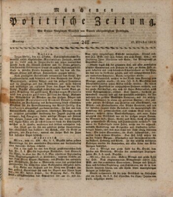 Münchener politische Zeitung (Süddeutsche Presse) Montag 17. Oktober 1814