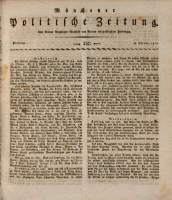 Münchener politische Zeitung (Süddeutsche Presse) Freitag 28. Oktober 1814