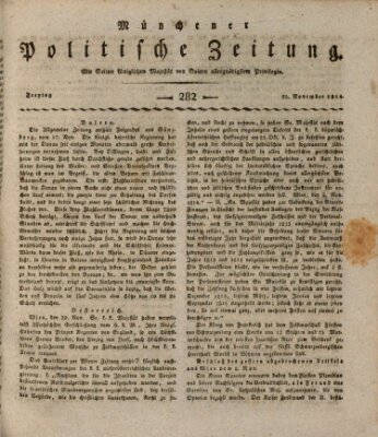 Münchener politische Zeitung (Süddeutsche Presse) Freitag 25. November 1814