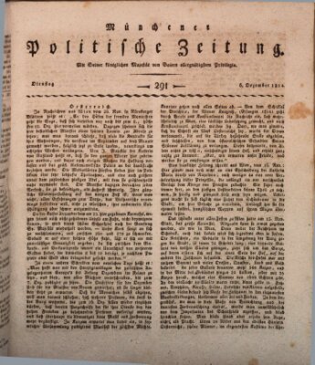 Münchener politische Zeitung (Süddeutsche Presse) Dienstag 6. Dezember 1814