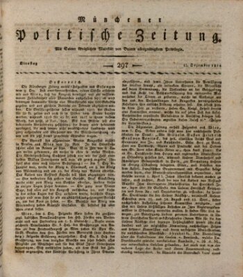 Münchener politische Zeitung (Süddeutsche Presse) Dienstag 13. Dezember 1814