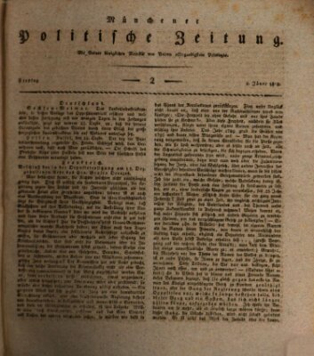 Münchener politische Zeitung (Süddeutsche Presse) Freitag 2. Januar 1818