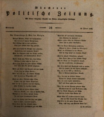 Münchener politische Zeitung (Süddeutsche Presse) Mittwoch 28. Januar 1818