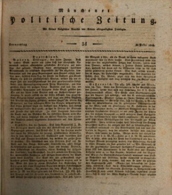 Münchener politische Zeitung (Süddeutsche Presse) Donnerstag 5. Februar 1818