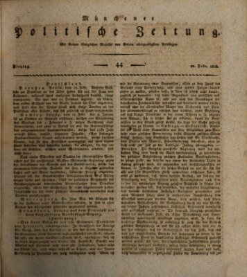 Münchener politische Zeitung (Süddeutsche Presse) Freitag 20. Februar 1818