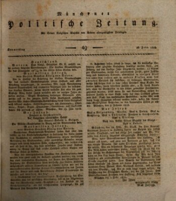 Münchener politische Zeitung (Süddeutsche Presse) Donnerstag 26. Februar 1818