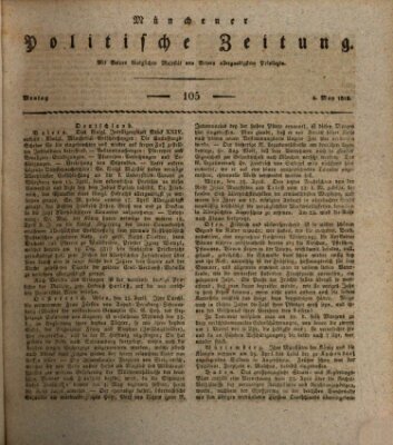 Münchener politische Zeitung (Süddeutsche Presse) Montag 4. Mai 1818