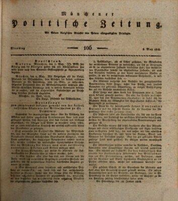 Münchener politische Zeitung (Süddeutsche Presse) Dienstag 5. Mai 1818