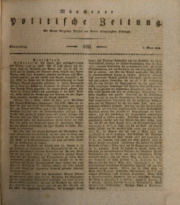 Münchener politische Zeitung (Süddeutsche Presse) Donnerstag 7. Mai 1818